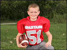 Youth sports football player